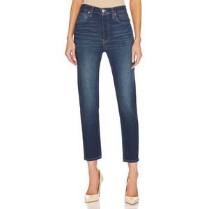 Re/Done Originals 90's High Rise Ankle Crop Jeans Size 29 Deep Sapphire  NWT